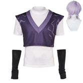 KPop Demon Hunters (2025) Mystery Saja Black Purple Top Set Outfits Cosplay Costume