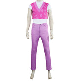 KPop Demon Hunters (2025) Mystery Saja Pink Vest Trousers Set Outfits Cosplay Costume