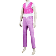 KPop Demon Hunters (2025) Mystery Saja Pink Vest Trousers Set Outfits Cosplay Costume