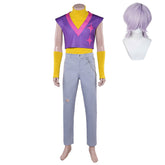 KPop Demon Hunters (2025) Mystery Saja Purple Vest Trousers Set Outfits Cosplay Costume
