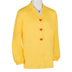 KPop Demon Hunters (2025) Romance Saja Yellow Shirt Necklace Set Outfits Cosplay Costume