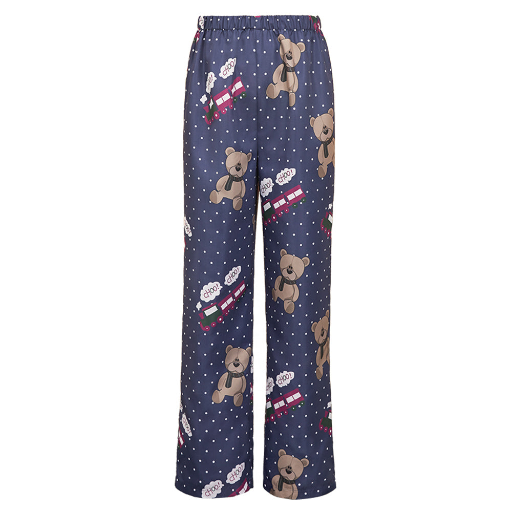 KPop Demon Hunters (2025) Rumi Blue Pajama Pants Sleepwear Cosplay Costume