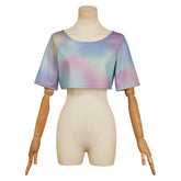 KPop Demon Hunters (2025) Rumi Colorful Crop Tee Shirt Outfits Cosplay Costume