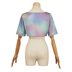 KPop Demon Hunters (2025) Rumi Colorful Crop Tee Shirt Outfits Cosplay Costume