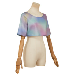 KPop Demon Hunters (2025) Rumi Colorful Crop Tee Shirt Outfits Cosplay Costume