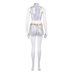 KPop Demon Hunters (2025) Rumi White Holographic Set Outfits Huntrix Cosplay Costume 