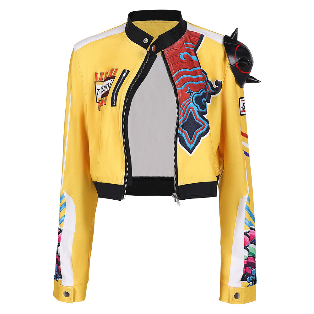 KPop Demon Hunters (2025) Rumi Yellow Jacket Coat Only Outfits Cosplay Costume