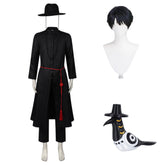 KPop Demon Hunters (2025) Saja Boys Grim Reaper Hanbok Black Coat Set Outfits Cosplay Costume