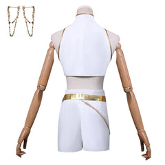 KPop Demon Hunters (2025) What It Sounds Like Rumi White Set Stage Outfits Cosplay Costume
