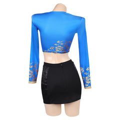 KPop Demon Hunters (2025) Zoey Blue Black Set Outfits Cosplay Costume