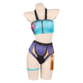 KPop Demon Hunters (2025) Zoey Blue Swimsuit Set Outfits Cosplay Costume - Coshduk