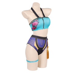 KPop Demon Hunters (2025) Zoey Blue Swimsuit Set Outfits Cosplay Costume - Coshduk