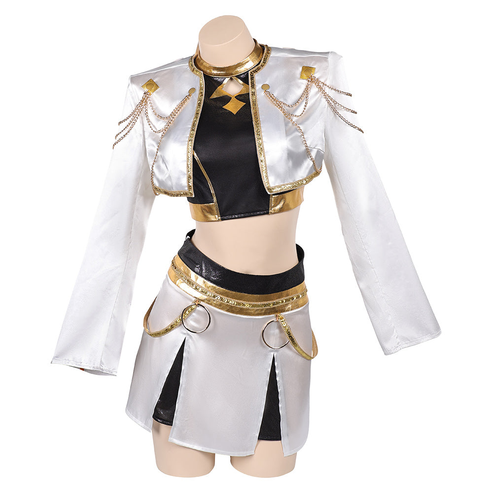 KPop Demon Hunters (2025) Zoey White Jacket Set Outfits Cosplay Costume