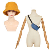 KPop Demon Hunters (2025) Zoey Yellow Fleece Bucket Hat Sling Bag Cosplay Accessories Props