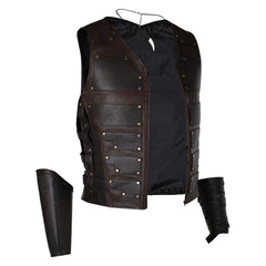 Kraven The Hunter (2024) Kraven Brown Vest Wrist Guards Outfits Cosplay Costume