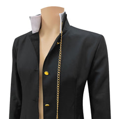 Kujo Jotaro Black Coat Jacket Outfits Cosplay Costume Halloween Carnival Party Suit