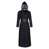Kylo Ren Black Hooded Coat Robe Simple Outfits Cosplay Costume Halloween Suit