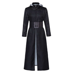 Kylo Ren Black Hooded Coat Robe Simple Outfits Cosplay Costume Halloween Suit