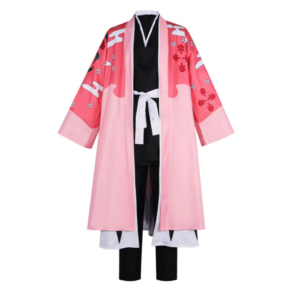 Kyoraku Shunsui Pink Kimono Outfits Cosplay Costume Halloween Carnival Suit