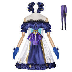 League Of Legends Gwen Blue White Lolita Dress Set Outfits Cosplay Costume