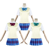 LoveLive Muse μ's Honoka Kotori Nico Yellow Vest School Uniform Set Outfits Cosplay Costume