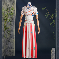 Where Winds Meet (2025) Liyuan Sect White Set Wuxia Hanfu Outfits Cosplay Costume