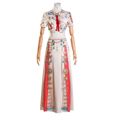 Where Winds Meet (2025) Liyuan Sect White Set Wuxia Hanfu Outfits Cosplay Costume