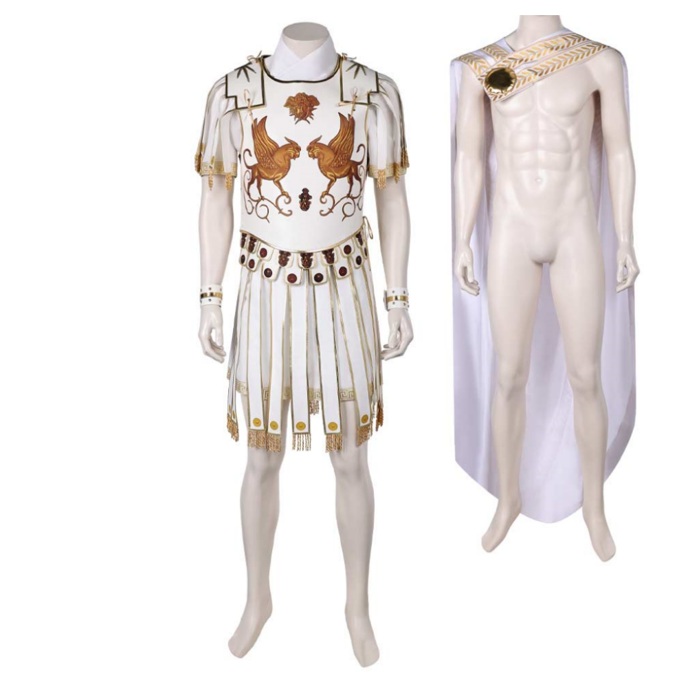 Gladiator 2 (2024) Marcus Acacius White Leather Outfits Cosplay Costume
