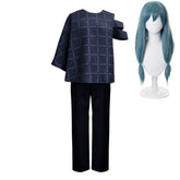 Mahito Blue Black Shirt Trousers Set Outfits Cosplay Costume Halloween Suit