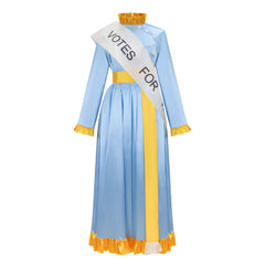 Mary Poppins 1964 Winifred Banks Blue Dress Set Outfits Cosplay Costume