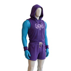 Masters Of The Universe (2026) Skeletor Purple Hoodie Shorts Set Outfits Cosplay Costume