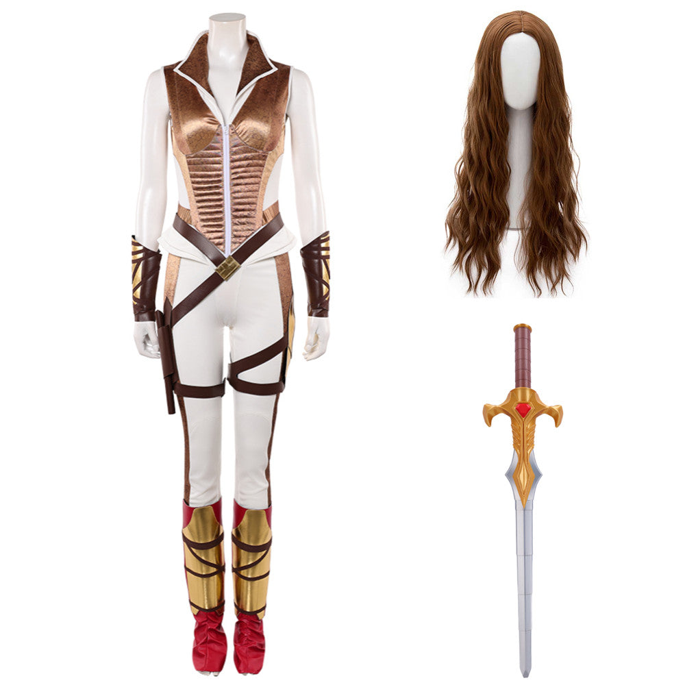 Masters Of The Universe (2026) Teela Brown White Jumpsuit Set Outfits Cosplay Costume