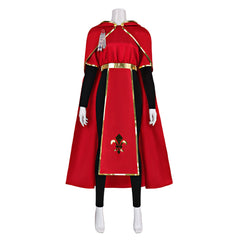 Medieval Priest Nun Red Cloak Set Outfits Cosplay Costume Halloween Suit