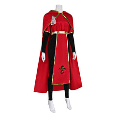 Medieval Priest Nun Red Cloak Set Outfits Cosplay Costume Halloween Suit