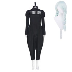 Mei Mei Black Chest Striped Jumpsuit Outfits Cosplay Costume Halloween Suit