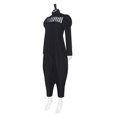 Mei Mei Black Chest Striped Jumpsuit Outfits Cosplay Costume Halloween Suit