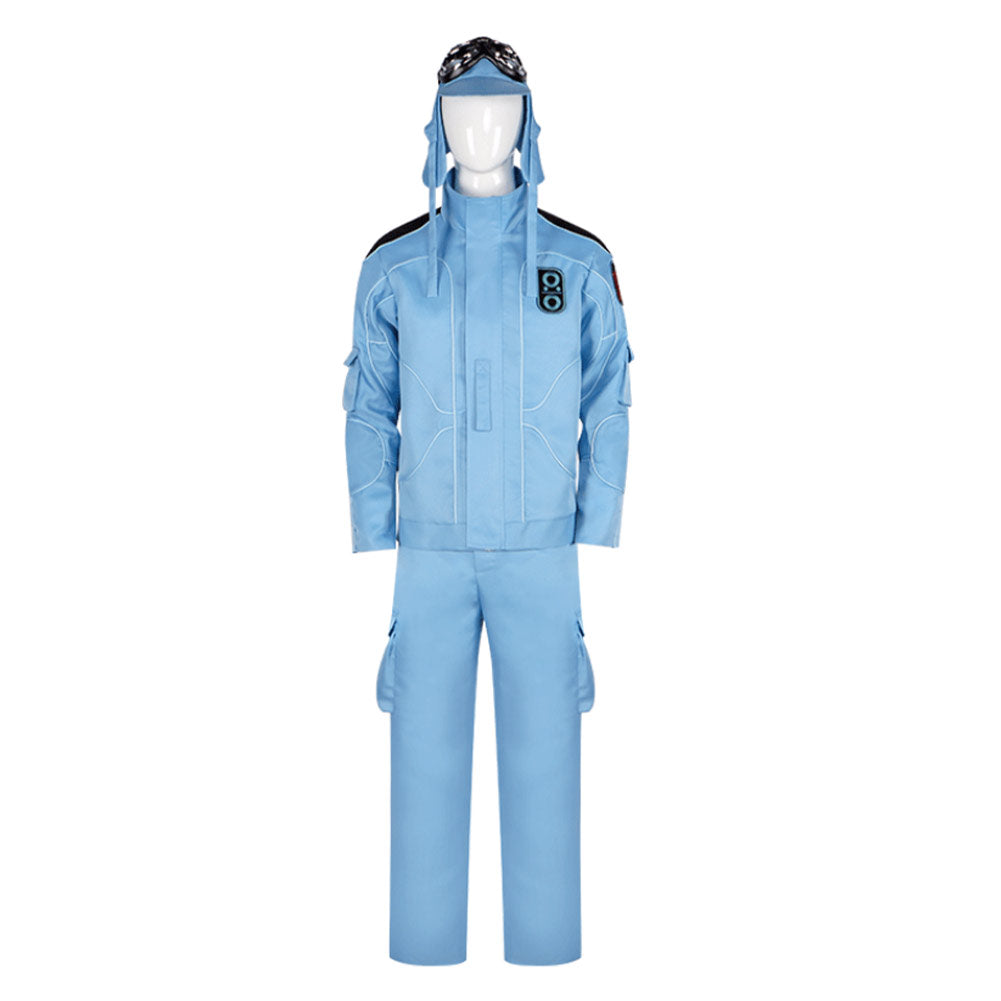 Mickey 17 (2025) Mickey Blue Uniform Set Outfits Cosplay Costume