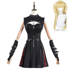 Misa Amane Black Gothic Top Skirt Set Outfits Cosplay Costume Carnival Suit