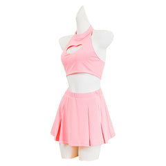 Misa Amane Pink Top Skirt Set Outfits Cosplay Costume Carnival Suit