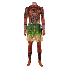 Moana (2026) Maui Jumpsuit Skirt Set Outfits Halloween Cosplay Costume