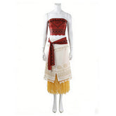 Moana (2026) Moana Red Top White Skirt Set Outfits Cosplay Costume
