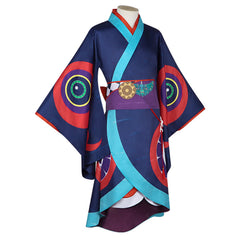 Mononoke: Karakasa Kusuriuri Blue Kimono Set Outfits Cosplay Costume
