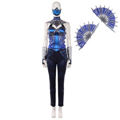 Mortal Kombat II (2026) Kitana Blue Black Set Outfits Cosplay Costume