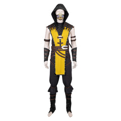 Mortal Kombat X MKX Scorpion Yellow Set Outfits Cosplay Costume
