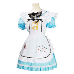 Movie Alice in Wonderland Alice Blue Lolita Dress Outfits Cosplay Costume Halloween Carnival Suit