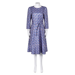 Movie Beetlejuice 2 (2024) Astrid Deetz Blue Dress Outfits Cosplay Costume Halloween Carnival Suit