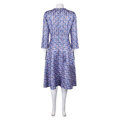 Movie Beetlejuice 2 (2024) Astrid Deetz Blue Dress Outfits Cosplay Costume Halloween Carnival Suit