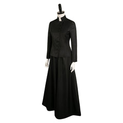 Movie Beetlejuice 2 (2024) Lydia Black Dress Cosplay Costume Outfits Halloween Carnival Suit