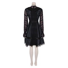 Movie Beetlejuice 2 (2024) Lydia Deetz Musical Black Dress Outfits Cosplay Costume Halloween Carnival Suit