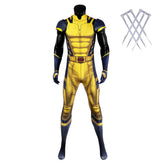 Deadpool 3 James Howlett Wolverine Yellow Sleeveless Jumpsuit Outfits Cosplay Costume Suit